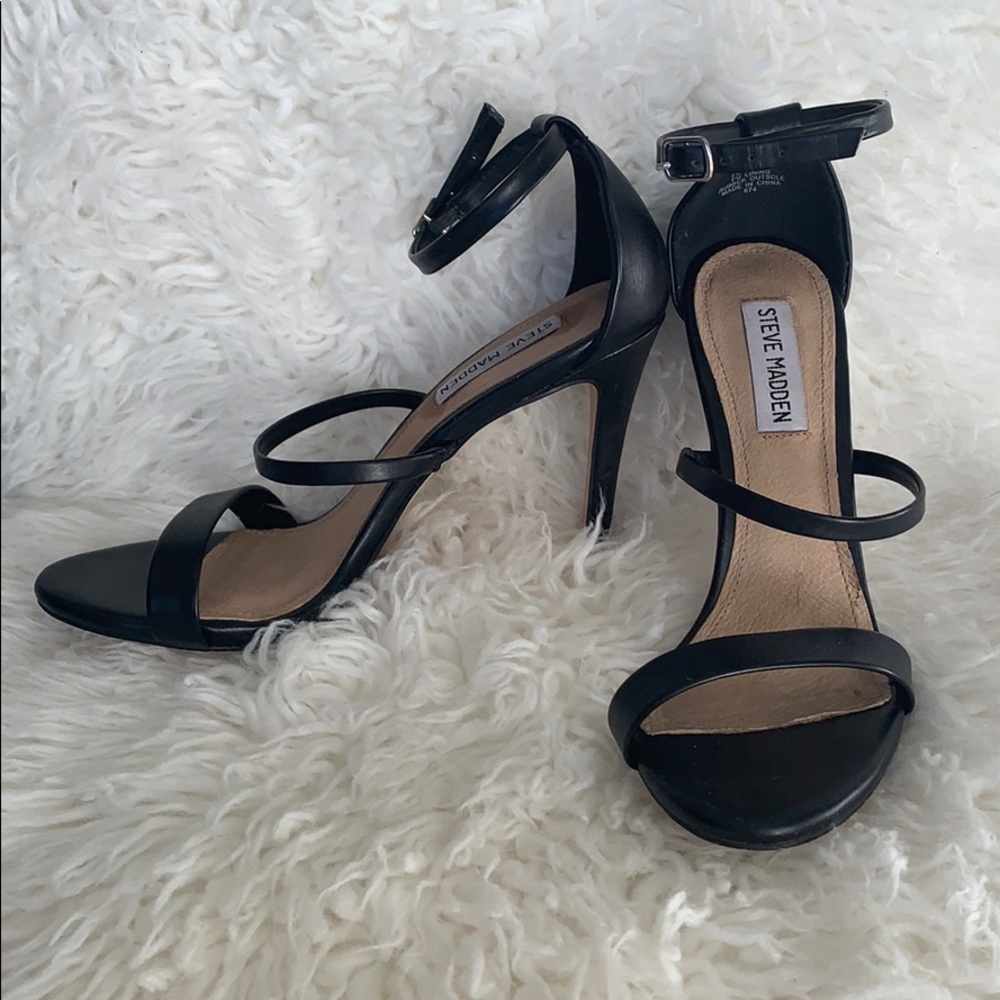 steve madden sheena high heeled sandals black 7.5